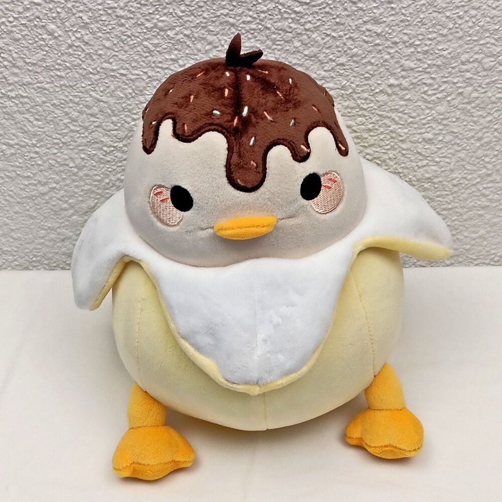 Honeymaru Chocolate Banana Duck Plush 8" Dessert Stuffed Animal